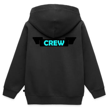 Crew - Kids Premium Organic Zip-up Hoodie - black - Back - AI Model Kid Male (0cm)