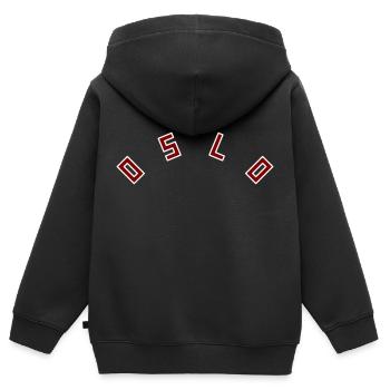 Oslo - Kinder Premium Organic Zip Hoodie - Schwarz - Hinten - AI Model Kid Male (0cm)