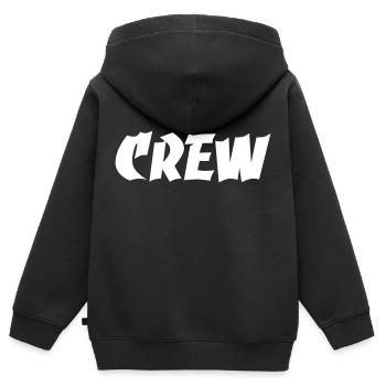 équipage - Sweat Premium à capuche zippé enfant bio - noir - Dos - AI Model Kid Male (0cm)