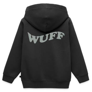 wuff hund - Kinder Premium Organic Zip Hoodie - Schwarz - Hinten - AI Model Kid Male (0cm)