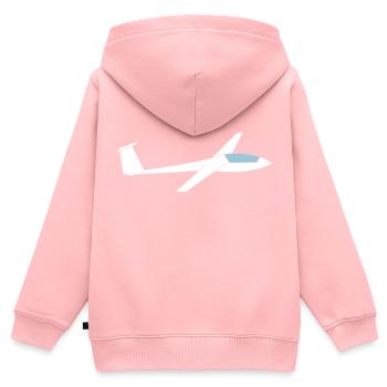 Ls3a Segelflugzeug gleiten Segelflugzeug Pilot - Kinder Premium Organic Zip Hoodie - Rosa - Hinten - AI Model Kid Female (0cm)
