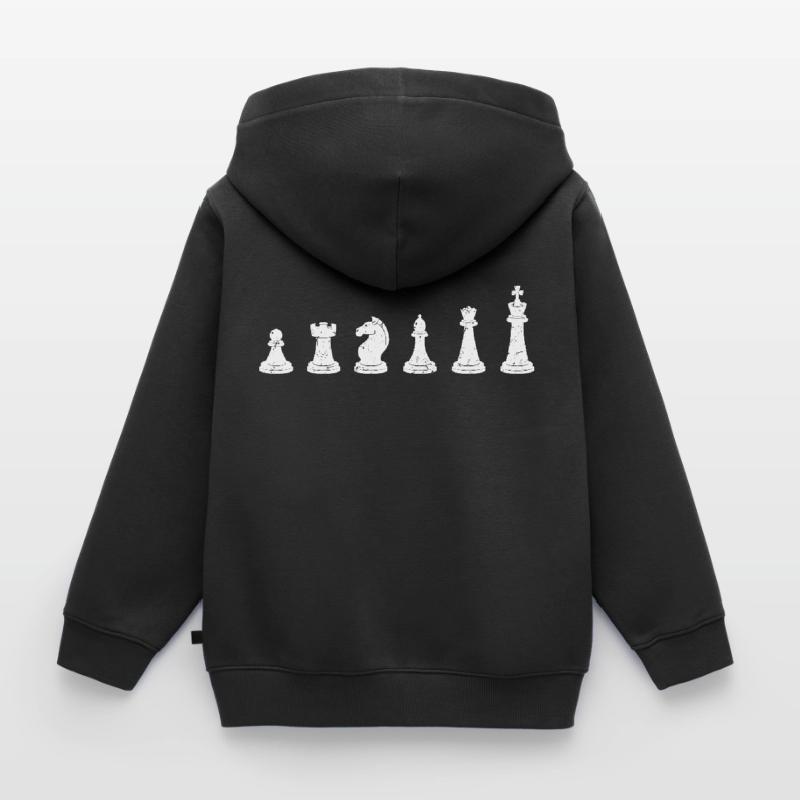 Chess Pieces Chess Player Chess Kids Premium Organic Zip-up Hoodie