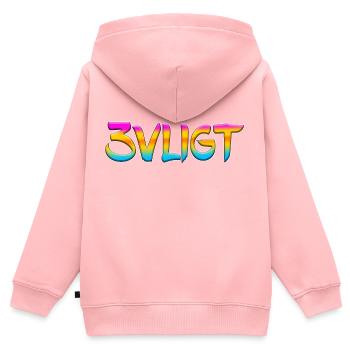 sms chat sprache befestigungen englisch drei 3 drei - Kinder Premium Organic Zip Hoodie - Rosa - Hinten - AI Model Kid Female (0cm)