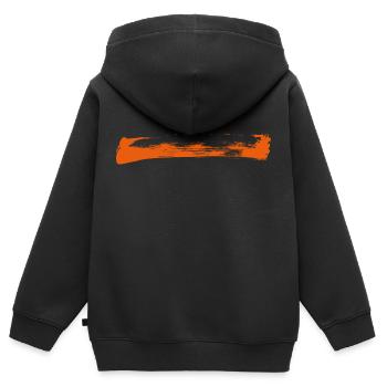 Streifen -Pinsel Strich VINTAGE Deko - Kinder Premium Organic Zip Hoodie - Schwarz - Hinten - AI Model Kid Male (0cm)