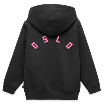 Oslo - Kinder Premium Organic Zip Hoodie - Schwarz - Hinten - AI Model Kid Male (0cm)