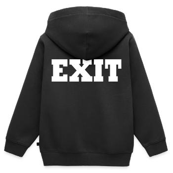 Exit - Kids Premium Organic Zip-up Hoodie - black - Back - AI Model Kid Male (0cm)