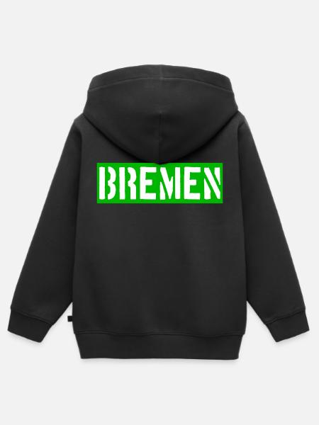 Bremen - Weser - Werder - Hansestadt - Kinder Premium Organic Zip Hoodie - Schwarz