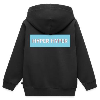 HYPER HYPER pixel - Sweat Premium à capuche zippé enfant bio - noir - Dos - AI Model Kid Male (0cm)