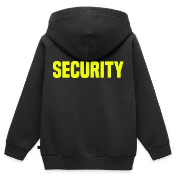 Security Bodyguard Security Service Bouncer - Kids Premium Organic Zip-up Hoodie - black - Back - AI Model Kid Male (0cm)