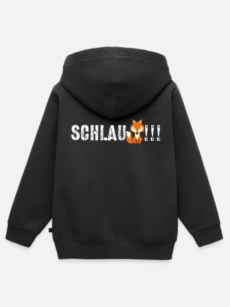 FUCHS - Schlaufuchs - Kinder Premium Organic Zip Hoodie - Schwarz