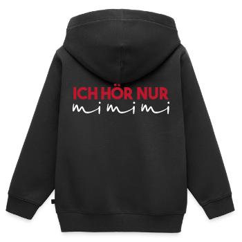 Ich Höre Nur MIMIMIMI T-Shirt I Gift Funny Saying - Kinder Premium Organic Zip Hoodie - Schwarz - Hinten - AI Model Kid Male (0cm)