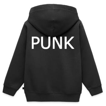 Punk - Kinder Premium Organic Zip Hoodie - Schwarz - Hinten - AI Model Kid Male (0cm)