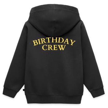 Birthday Crew - Kinder Premium Organic Zip Hoodie - Schwarz - Hinten - AI Model Kid Male (0cm)