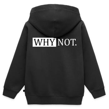 Pourquoi pas dire sarcastique - Sweat Premium à capuche zippé enfant bio - noir - Dos - AI Model Kid Male (0cm)