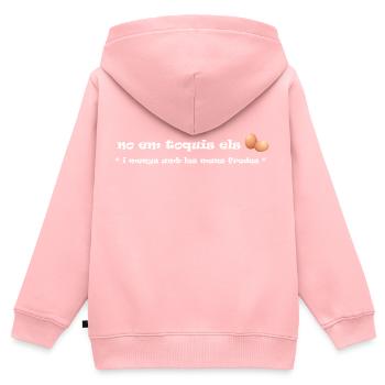 No em toquis els ous - Kids Premium Organic Zip-up Hoodie - rose - Back - AI Model Kid Female (0cm)