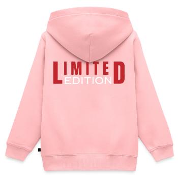 Édition limitée - Sweat Premium à capuche zippé enfant bio - rose - Dos - AI Model Kid Female (0cm)