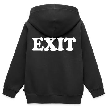 Exit - Kids Premium Organic Zip-up Hoodie - black - Back - AI Model Kid Male (0cm)