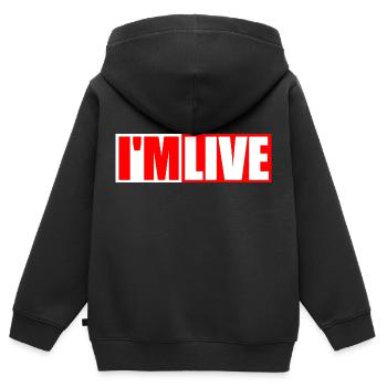 Live Streamer Stream Livestream irl Streams - Kinder Premium Organic Zip Hoodie - Schwarz - Hinten - AI Model Kid Male (0cm)