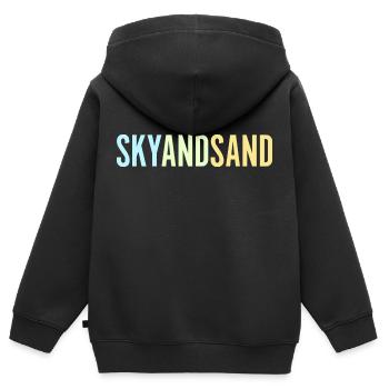 Sky And Sand - Kinder Premium Organic Zip Hoodie - Schwarz - Hinten - AI Model Kid Male (0cm)