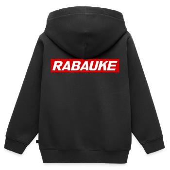 Loubard - Sweat Premium à capuche zippé enfant bio - noir - Dos - AI Model Kid Male (0cm)
