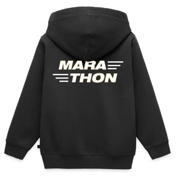 Fußball Soccer - Kinder Premium Organic Zip Hoodie - Schwarz - Hinten - AI Model Kid Male (0cm)