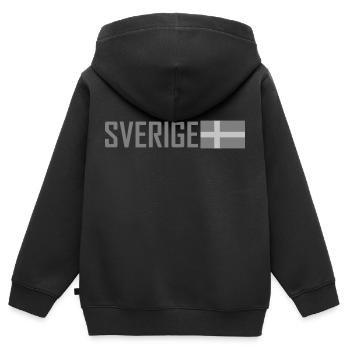 Taktisches graues Schweden - Kinder Premium Organic Zip Hoodie - Schwarz - Hinten - AI Model Kid Male (0cm)