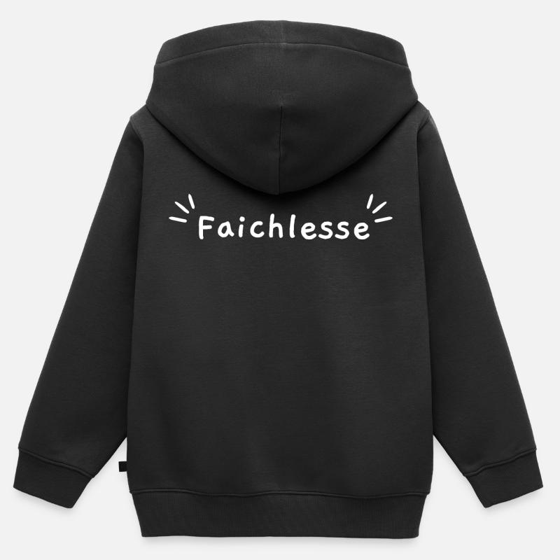 Faichlesse faiblesse arabe algérien - Sweat Premium à capuche zippé enfant bio - noir