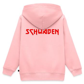 Modisches Heimat SCHWABEN Metal-Design - Kinder Premium Organic Zip Hoodie - Rosa - Hinten - AI Model Kid Female (0cm)