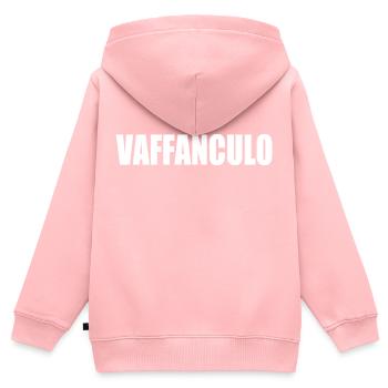 vaffanculo - Kids Premium Organic Zip-up Hoodie - rose - Back - AI Model Kid Female (0cm)