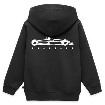 Coureur - Sweat Premium à capuche zippé enfant bio - noir - Dos - AI Model Kid Male (0cm)
