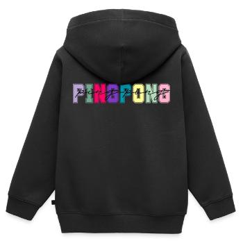 Ping pong colors - ping pong lover gift - Kids Premium Organic Zip-up Hoodie - black - Back - AI Model Kid Male (0cm)