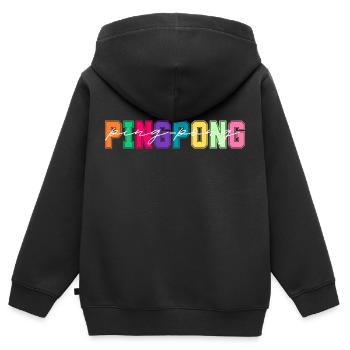 Ping pong colors - ping pong lover gift - Kids Premium Organic Zip-up Hoodie - black - Back - AI Model Kid Male (0cm)