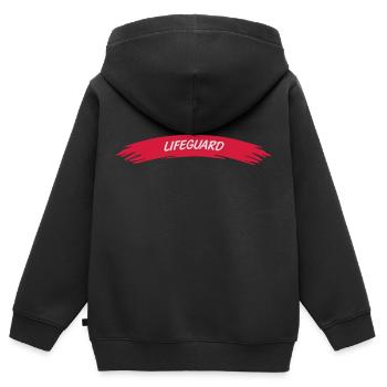 Life Guard - Kinder Premium Organic Zip Hoodie - Schwarz - Hinten - AI Model Kid Male (0cm)