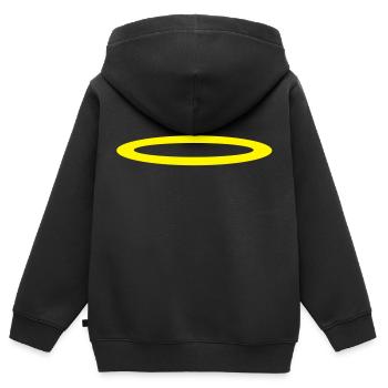 heiligen schein - Kinder Premium Organic Zip Hoodie - Schwarz - Hinten - AI Model Kid Male (0cm)