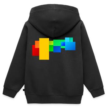 Colorful geometry - Kids Premium Organic Zip-up Hoodie - black - Back - AI Model Kid Male (0cm)