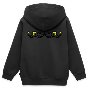 Floral Element - Kinder Premium Organic Zip Hoodie - Schwarz - Hinten - AI Model Kid Male (0cm)
