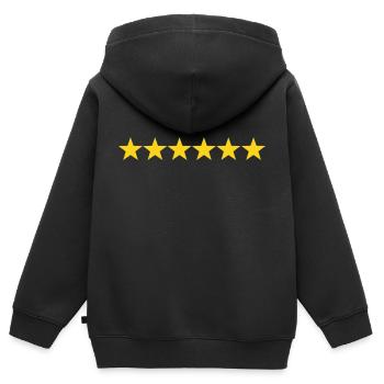 star - stars - Kids Premium Organic Zip-up Hoodie - black - Back - AI Model Kid Male (0cm)