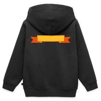 Banner - Kinder Premium Organic Zip Hoodie - Schwarz - Hinten - AI Model Kid Male (0cm)
