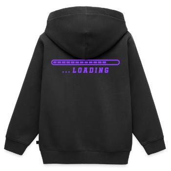 Chargement - Sweat Premium à capuche zippé enfant bio - noir - Dos - AI Model Kid Male (0cm)