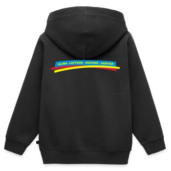 Klima Lüftung Heizung Sanitär - Kinder Premium Organic Zip Hoodie - Schwarz - Hinten - AI Model Kid Male (0cm)
