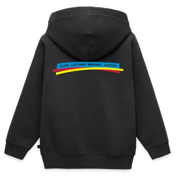 Klima Lüftung Heizung Sanitär - Kinder Premium Organic Zip Hoodie - Schwarz - Hinten - AI Model Kid Male (0cm)