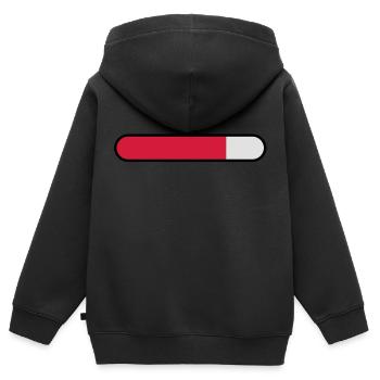 ladebalken leer - Kinder Premium Organic Zip Hoodie - Schwarz - Hinten - AI Model Kid Male (0cm)