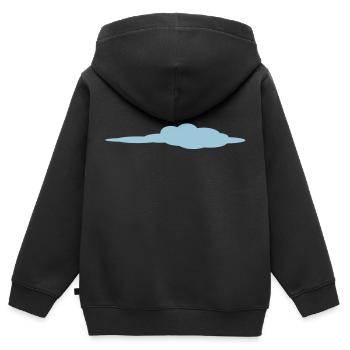Cloud - Kids Premium Organic Zip-up Hoodie - black - Back - AI Model Kid Male (0cm)