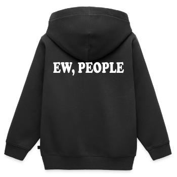 ew people - Kinder Premium Organic Zip Hoodie - Schwarz - Hinten - AI Model Kid Male (0cm)