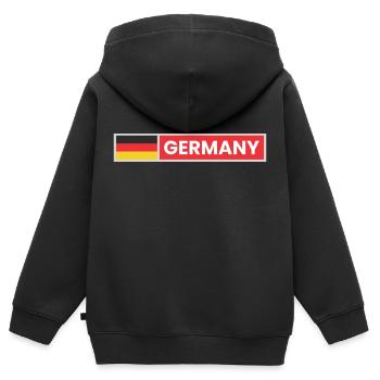 Germany National Flag - Kids Premium Organic Zip-up Hoodie - black - Back - AI Model Kid Male (0cm)