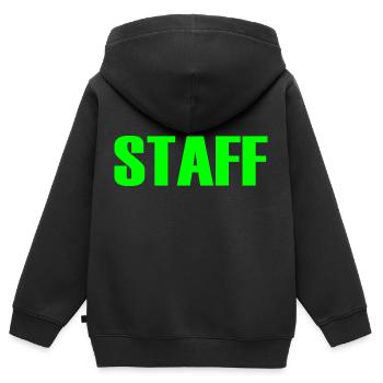 Staff - Sweat Premium à capuche zippé enfant bio - noir - Dos - AI Model Kid Male (0cm)