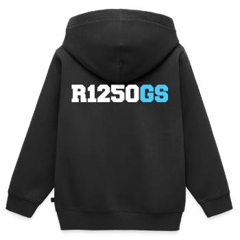 R1250GS Superbike Motorcycle Biker - Kinder Premium Organic Zip Hoodie - Schwarz - Hinten - AI Model Kid Male (0cm)