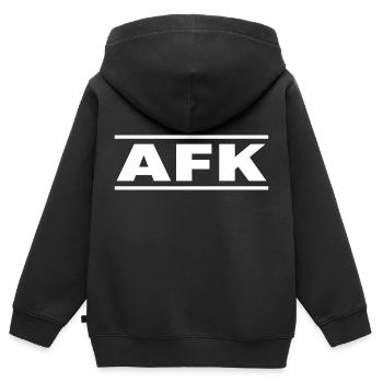 Le joueur « AFK » nerd hors ligne veut jouer - Sweat Premium à capuche zippé enfant bio - noir - Dos - AI Model Kid Male (0cm)