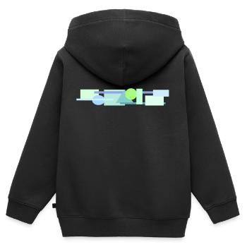 Form - Kids Premium Organic Zip-up Hoodie - black - Back - AI Model Kid Male (0cm)