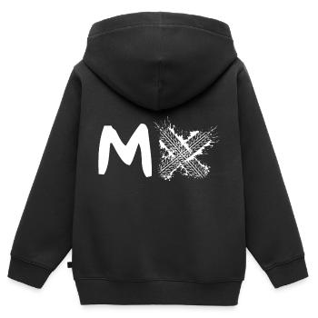 MX MOTOCROSS - Kinder Premium Organic Zip Hoodie - Schwarz - Hinten - AI Model Kid Male (0cm)